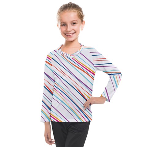 Beautiful Stripes Kids  Long Mesh Tee by designsbymallika