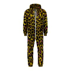 Pattern Leopard Yellow Fur Hooded Jumpsuit (kids)