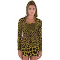 Pattern Leopard Yellow Fur Long Sleeve Hooded T-shirt View1