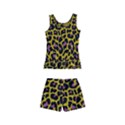 Pattern Leopard Yellow Fur Kids  Boyleg Swimsuit View2