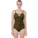 Pattern Leopard Yellow Fur Cut Out Top Tankini Set View1