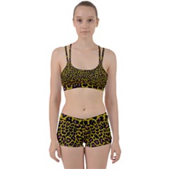 Pattern Leopard Yellow Fur Perfect Fit Gym Set by JustToWear