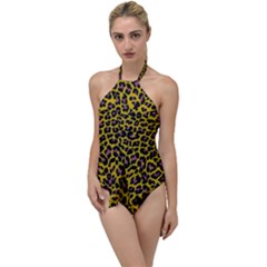 Pattern Leopard Yellow Fur Go With The Flow One Piece Swimsuit by JustToWear