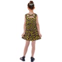 Pattern Leopard Yellow Fur Kids  Cross Back Dress View2