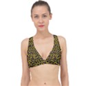 Pattern Leopard Yellow Fur Classic Banded Bikini Top View1