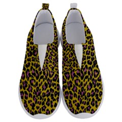 Pattern Leopard Yellow Fur No Lace Lightweight Shoes by JustToWear