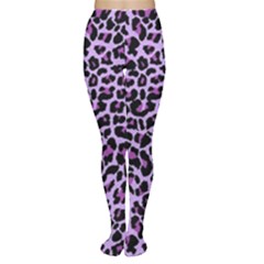 Pattern Leopard Purple Fur Tights