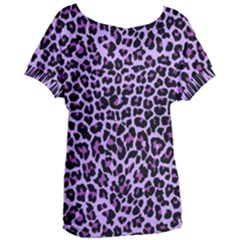 Pattern Leopard Purple Fur Women s Oversized Tee by JustToWear