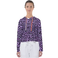 Pattern Leopard Purple Fur Women s Slouchy Sweat by JustToWear