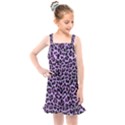 Pattern Leopard Purple Fur Kids  Overall Dress View1