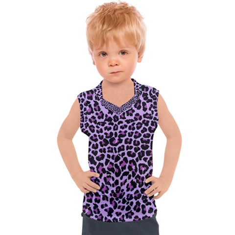 Pattern Leopard Purple Fur Kids  Sport Tank Top by JustToWear