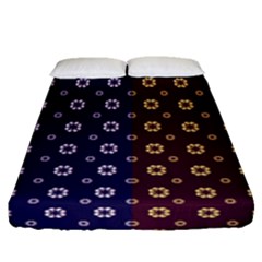 Baatik Print Fitted Sheet (queen Size) by designsbymallika