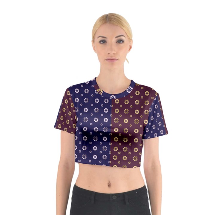 Baatik Print Cotton Crop Top