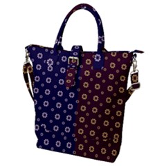 Baatik Print Buckle Top Tote Bag by designsbymallika