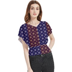 Baatik Print Butterfly Chiffon Blouse