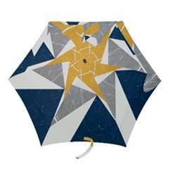 Abstrait Triangles Jaune/bleu/gris Mini Folding Umbrellas by kcreatif