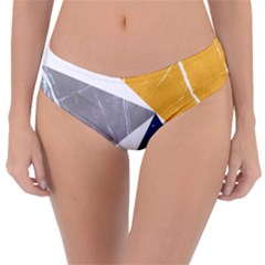 Abstrait Triangles Jaune/bleu/gris Reversible Classic Bikini Bottoms by kcreatif