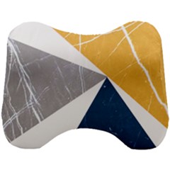 Abstrait Triangles Jaune/bleu/gris Head Support Cushion by kcreatif