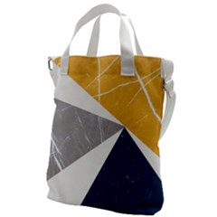 Abstrait Triangles Jaune/bleu/gris Canvas Messenger Bag by kcreatif