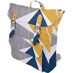 Abstrait Triangles Jaune/bleu/gris Buckle Up Backpack by kcreatif