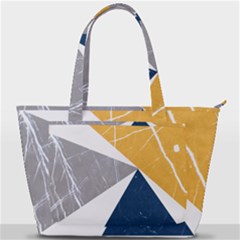 Abstrait Triangles Jaune/bleu/gris Back Pocket Shoulder Bag 