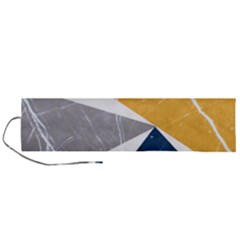 Abstrait Triangles Jaune/bleu/gris Roll Up Canvas Pencil Holder (l) by kcreatif