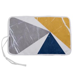 Abstrait Triangles Jaune/bleu/gris Pen Storage Case (m) by kcreatif