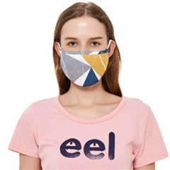 Abstrait Triangles Jaune/bleu/gris Cloth Face Mask (adult)