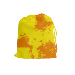 Textureorangejaune Drawstring Pouch (large) by kcreatif