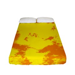 Textureorangejaune Fitted Sheet (full/ Double Size) by kcreatif