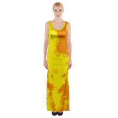 Textureorangejaune Thigh Split Maxi Dress by kcreatif