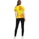 Textureorangejaune Women s Short Sleeve Rash Guard View2