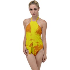 Textureorangejaune Go With The Flow One Piece Swimsuit by kcreatif