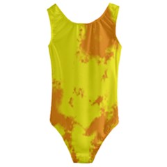 Textureorangejaune Kids  Cut-out Back One Piece Swimsuit by kcreatif