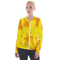 Textureorangejaune Velvet Zip Up Jacket by kcreatif