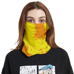 Textureorangejaune Face Covering Bandana (two Sides)