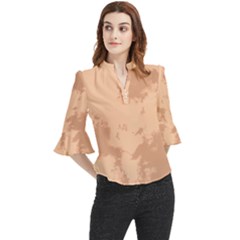 Jhjk Loose Horn Sleeve Chiffon Blouse