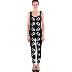 Abstrait Spirale Blanc/noir One Piece Catsuit by kcreatif