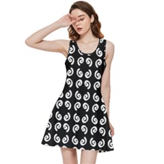 Abstrait Spirale Blanc/noir Inside Out Racerback Dress