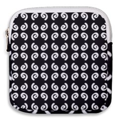 Abstrait Spirale Blanc/noir Mini Square Pouch by kcreatif