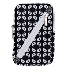 Abstrait Spirale Blanc/noir Belt Pouch Bag (small) by kcreatif