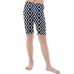 Patternformesgeometriquesnoir5 Kids  Mid Length Swim Shorts by kcreatif