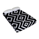 Patternformesgeometriquesnoir5 Fitted Sheet (Full/ Double Size) View2