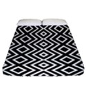 Patternformesgeometriquesnoir5 Fitted Sheet (California King Size) View1