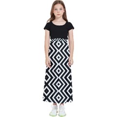 Patternformesgeometriquesnoir5 Kids  Skirt