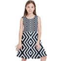 Patternformesgeometriquesnoir5 Kids  Skater Dress View1