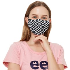 Patternformesgeometriquesnoir5 Fitted Cloth Face Mask (adult)