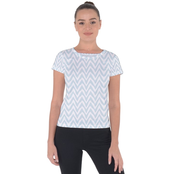 Formestrianglesblancbleuclair99 Short Sleeve Sports Top 