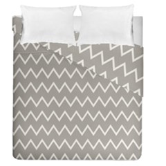 Chevroncolorstaupebeige76 Duvet Cover Double Side (queen Size) by kcreatif