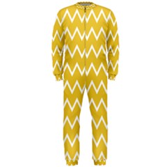 Chevroncolorsblancjaune76 Onepiece Jumpsuit (men)  by kcreatif